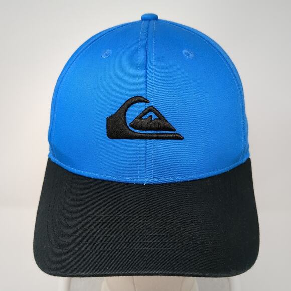 Quiksilver Snapback Hat Blue One Size Embroidered Logo Colorblock - Picture 2 of 10
